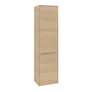 V&B Armoire haute Subway 3.0 40x171x36,2cm, Porte R/Gr Alu brillant, Nord Oa