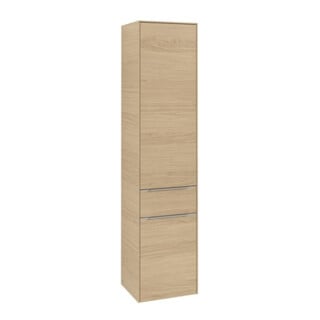 V&B Armoire haute Subway 3.0 40x171x36,2cm, porte R/Gr Alu brillant, Nord Oa