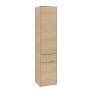 V&B Armoire haute Subway 3.0 40x171x36,2cm, porte R/Gr Alu brillant, Nord Oa