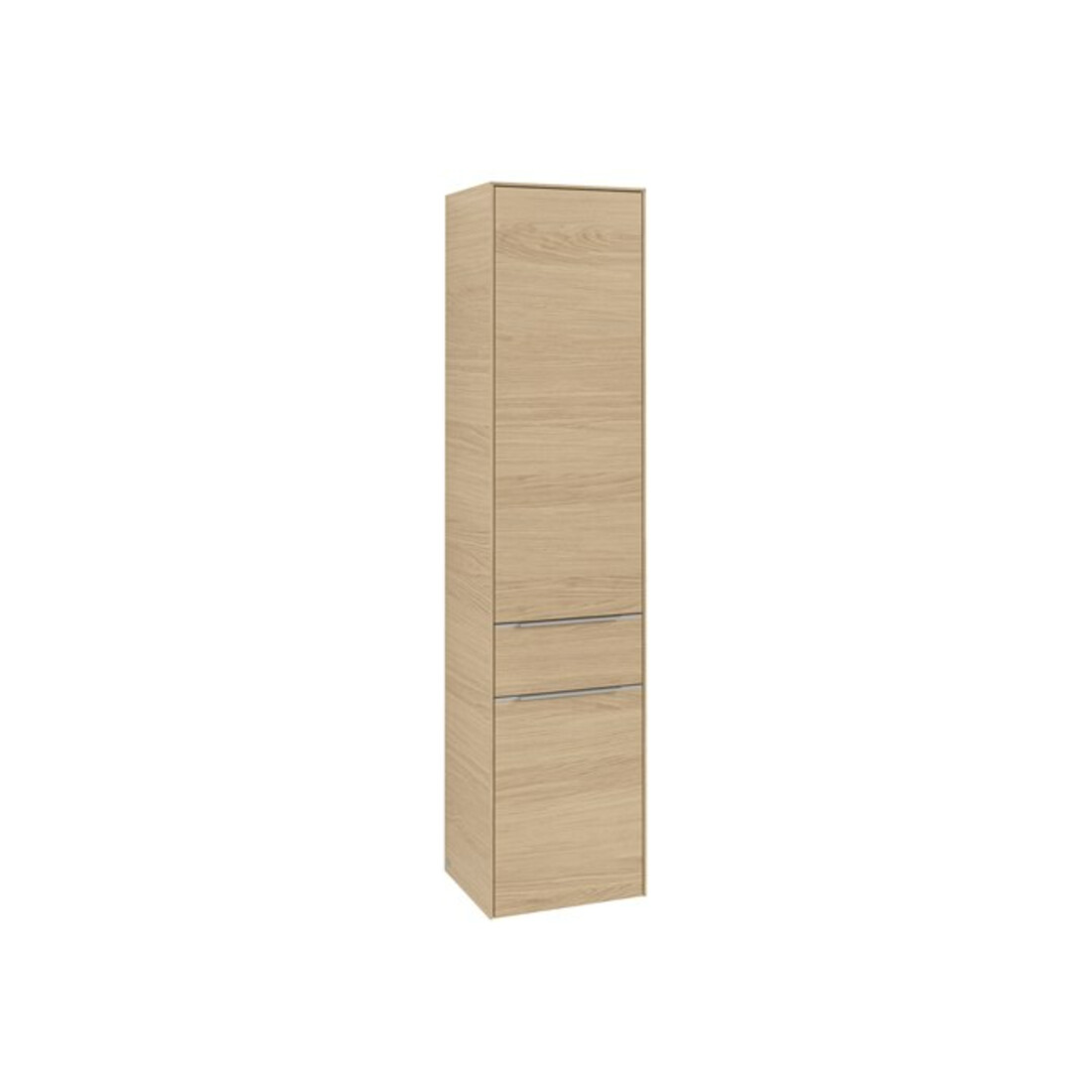 V&B Armoire haute Subway 3.0 40x171x36,2cm, porte R/Gr Alu brillant, Nord Oa