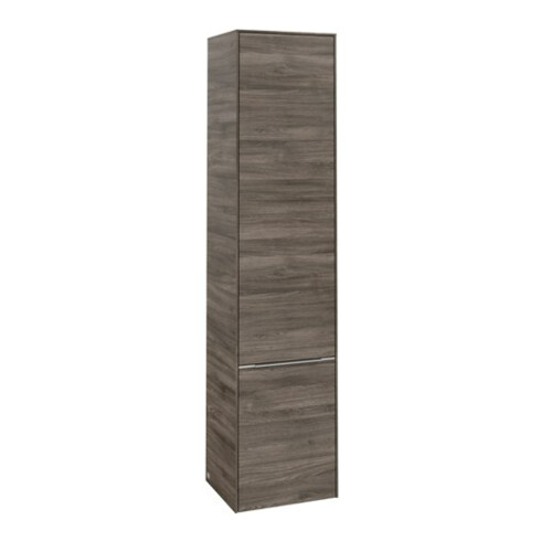V&B Armoire haute Subway 3.0 40x171x36,2cm, porte R/Gr alu brillant, st. Oa