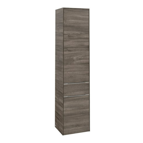 V&B Armoire haute Subway 3.0 40x171x36,2cm, porte R/Gr alu brillant, st. Oa