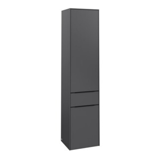 V&B Armoire haute Subway 3.0 40x171x36,2cm, porte R/Gr bleu volcan, graphite