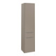 V&B Armoire haute Subway 3.0 40x171x36,2cm, porte R/poignée alu brillant, Taupe-1