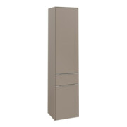 V&B Armoire haute Subway 3.0 40x171x36,2cm, porte R/poignée alu brillant, Taupe