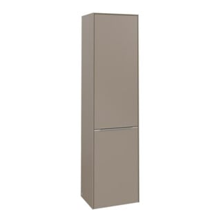 V&B Armoire haute Subway 3.0 40x171x36,2cm, porte R/poignée alu brillant, Taupe