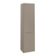 V&B Armoire haute Subway 3.0 40x171x36,2cm, porte R/poignée alu brillant, Taupe-1