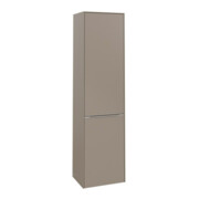 V&B Armoire haute Subway 3.0 40x171x36,2cm, porte R/poignée alu brillant, Taupe