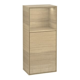 V&B Armoire latérale Éclairage mural Finion 41,8x93,6 cm, gauche, étagère sup. ou inf.