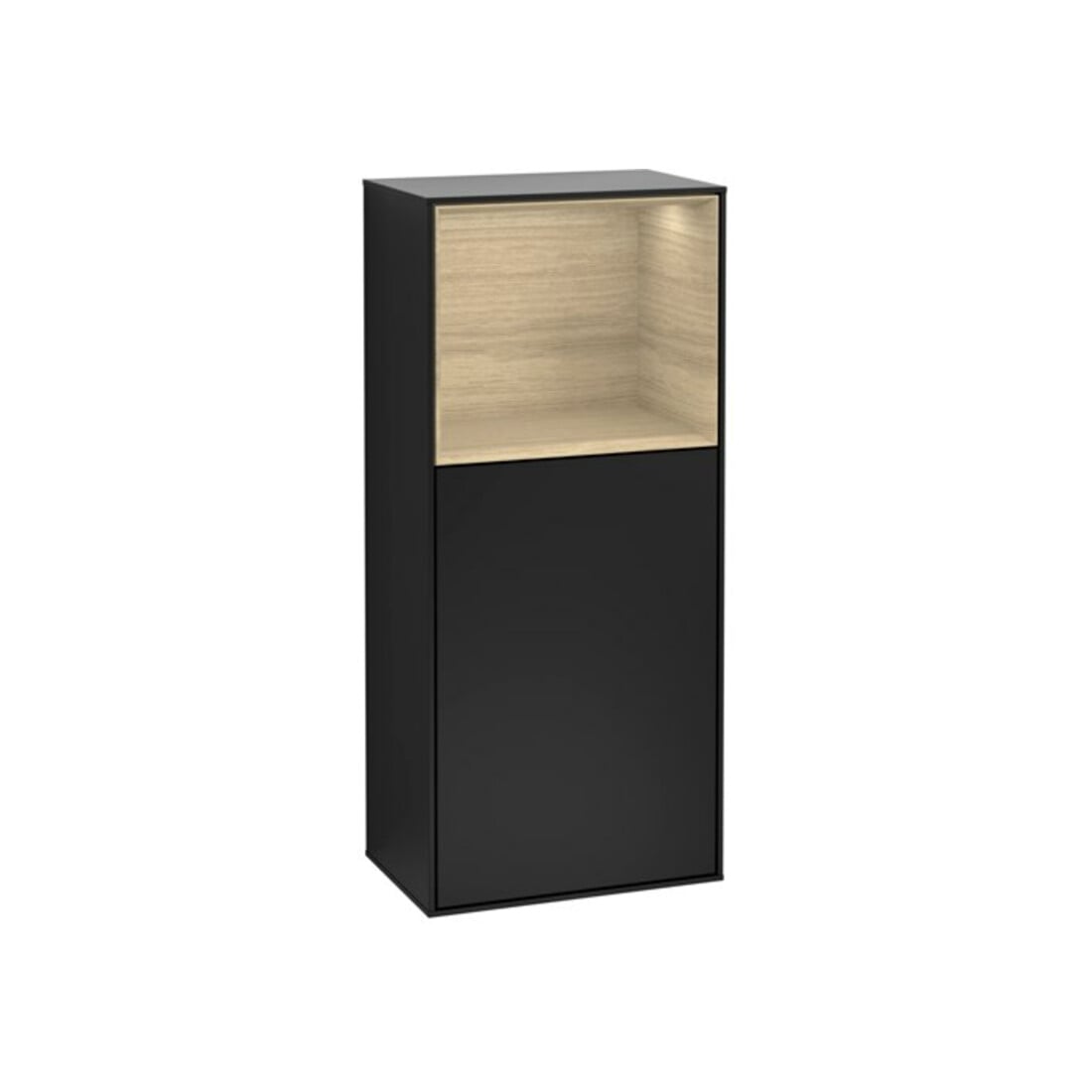 V&B Armoire latérale Éclairage mural Finion 41,8x93,6cm, d, Étagère sup inf, bleu m Lac
