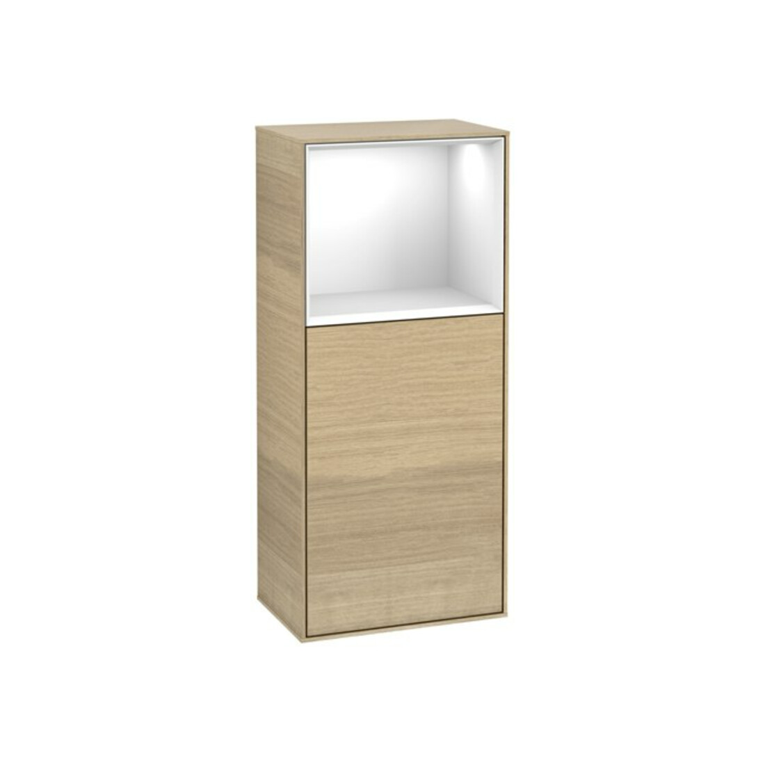 V&B Armoire latérale Éclairage mural Finion 41,8x93,6cm, droite, Reg ob glo blc, Oa ven