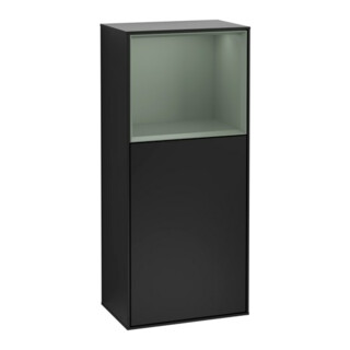 V&B Armoire latérale Éclairage mural Finion 41,8x93,6cm, g, Étagère sup. Oli. m, bleu m Lac