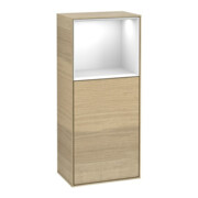 V&B Armoire latérale Éclairage mural Finion 41,8x93,6cm, gauche, étagère sup. blanc brillant, Oa ven