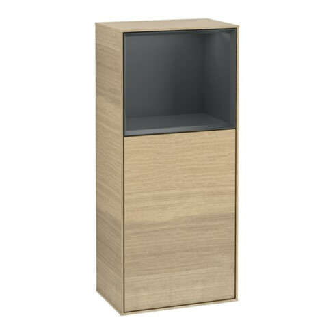 V&B Armoire latérale Éclairage mural Finion 41,8x93,6cm, gauche, étagère sup. moy. bas, Oa ven