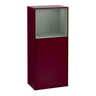 V&B Armoire latérale Éclairage mural Finion 41,8x93,6cm, gauche, étagère sup. Oli. m, Peo mat