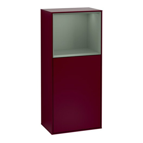 V&B Armoire latérale Éclairage mural Finion 41,8x93,6cm, gauche, étagère sup. Oli. m, Peo mat