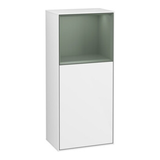 V&B Armoire latérale Éclairage mural Finion 41,8x93,6cm, l, Rg ou Oli. m, blanc brillant Lac