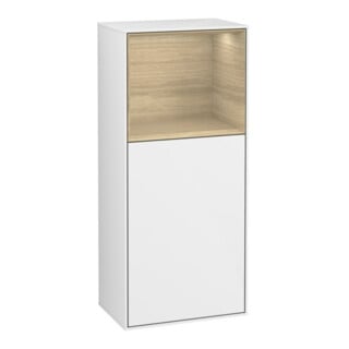 V&B Armoire latérale Éclairage mural Finion 41,8x93,6cm, r, Rg o Oa ven, blanc brillant Lac