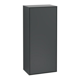 V&B Armoire latérale Éclairage mural Finion 41,8x93,6x27cm, Connexion gauche, bleu mat avec Lac