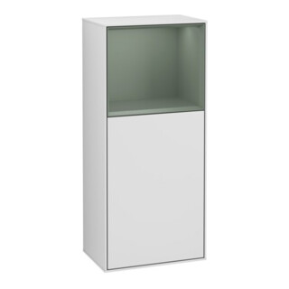 V&B Armoire latérale Finion 41,8x93,6 cm, droite, étagère, blanc laqué