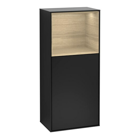V&B Armoire latérale Finion 41,8x93,6 cm, droite, étagère haut/bas, bleu mat laqué