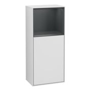 V&B Armoire latérale Finion 41,8x93,6 cm, droite, finition bois clair, blanc mat Lac