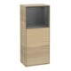 V&B Armoire latérale Finion 41,8x93,6 cm, G, Anthracite, avec porte vitrée-1