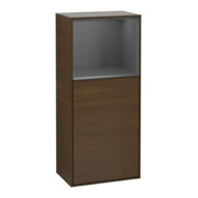 V&B Armoire latérale Finion 41,8x93,6 cm, g, Anthracite m, veinée noyer