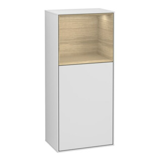 V&B Armoire latérale Finion 41,8x93,6 cm, g, étag. sup. ou inf., blanc mat laqué