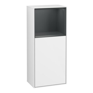 V&B Armoire latérale Finion 41,8x93,6 cm, gauche, brillant blanc, laqué