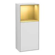 V&B Armoire latérale Finion 41,8x93,6 cm, gauche, étagère haut, blanc mat Lac