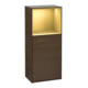 V&B Armoire latérale Finion 41,8x93,6 cm, gauche, étagère haute, noyer veiné-1