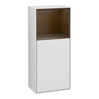 V&B Armoire latérale Finion 41,8x93,6 cm, L, RG chêne blanchi, blanc mat laqué