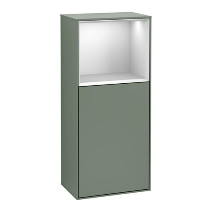 V&B Armoire latérale Finion 41,8x93,6cm, L, étagère sup. bl. m, ol. m laque