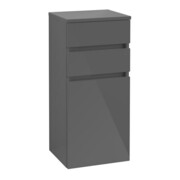 V&B Armoire latérale Legato 40x87x35 cm, charnière droite, Gris brillant