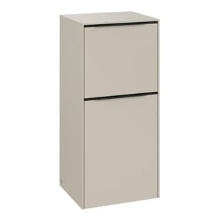 V&B Armoire latérale Subway 3.0 40x86x36,2cm, porte droite/grise devant bleu, gris cashmere