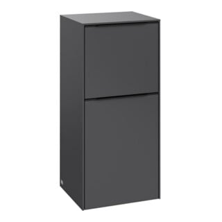 V&B Armoire latérale Subway 3.0 40x86x36,2cm, porte L/G volc bleu, graphite