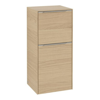 V&B Armoire latérale Subway 3.0 40x86x36,2cm, porte L/Gr Alu brillant, Nord Oa