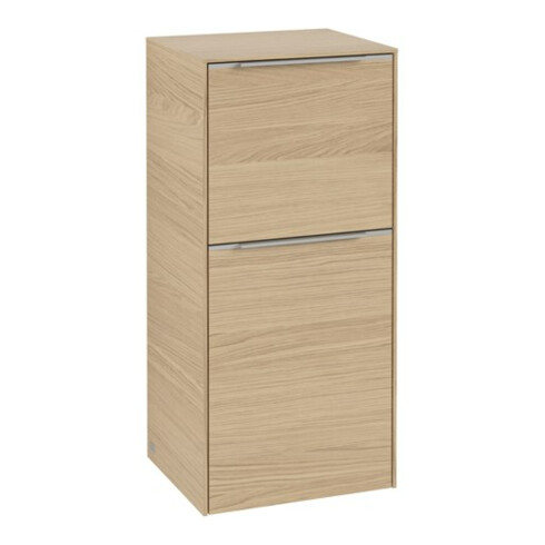 V&B Armoire latérale Subway 3.0 40x86x36,2cm, porte L/Gr Alu brillant, Nord Oa