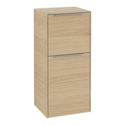 V&B Armoire latérale Subway 3.0 40x86x36,2cm, porte L/Gr Alu brillant, Nord Oa