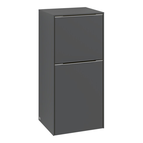 V&B Armoire latérale Subway 3.0 40x86x36,2cm, porte L/gr bleu volcan, rouge wine
