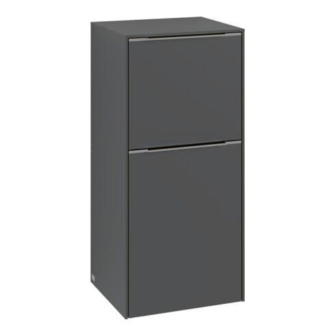 V&B Armoire latérale Subway 3.0 40x86x36,2cm, porte R/Gr bleu volcan, rouge vin