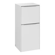 V&B Armoire latérale Subway 3.0 40x86x36,2cm, tiroir L/poignée alu brillant, blanc P