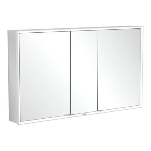 V&B Armoire miroir encastrée MY VIEW NOW 130x75x16,8cm, LED, 3 portes, avec capteur