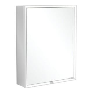 V&B Armoire miroir MY VIEW NOW 60x75x16,8cm, raccord gauche, LED, 1 porte, avec tiroir