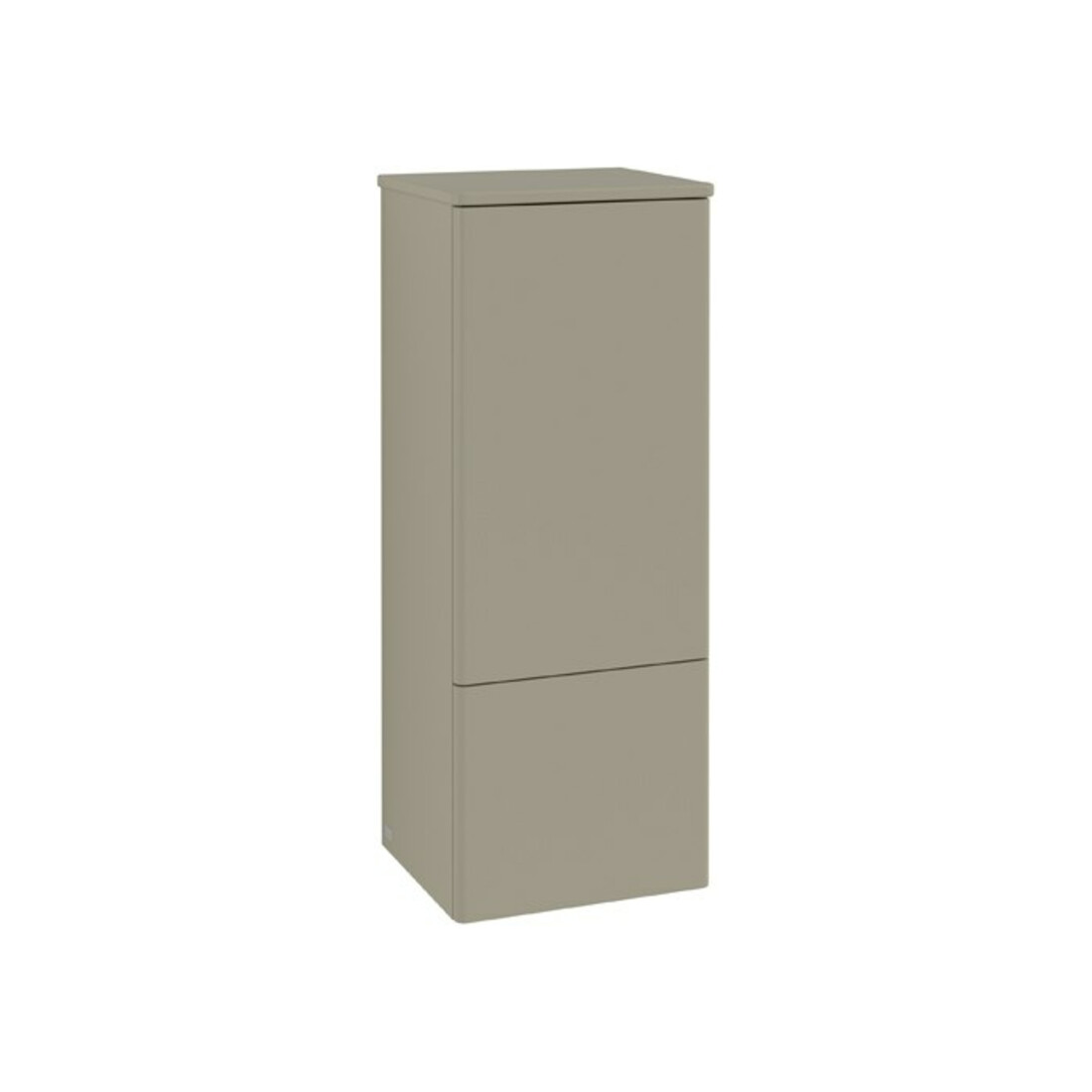 V&B Armoire moyenne avec éclairage latéral Antao 41,4x104x35,6cm, laqué blanc mat, bleu mat lacqué
