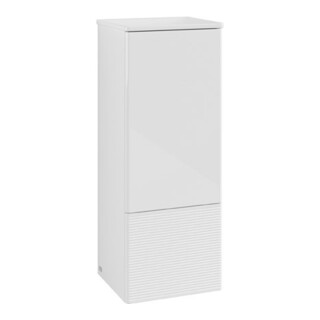 V&B Armoire moyenne avec structure de façade, charnière droite Antao 41,4x104x35,6cm, laque WBP, blanc brillant