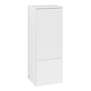 V&B Armoire moyenne avec structure de façade, charnière gauche Antao 41,4x104x35,6cm, WBP Laqué, blanc mat Laqué
