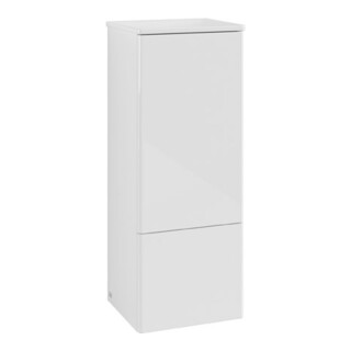 V&B Armoire moyenne sans structure de façade, charnière droite Antao 41,4x104x35,6cm, laque WBP, blanc brillant Lac