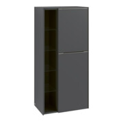 V&B Armoire moyenne Subway 3.0 57,4x120x36,2cm, porte droite/gauche mono., graphite
